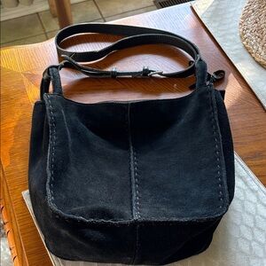 The Sak Black Suede Crossbody Bag